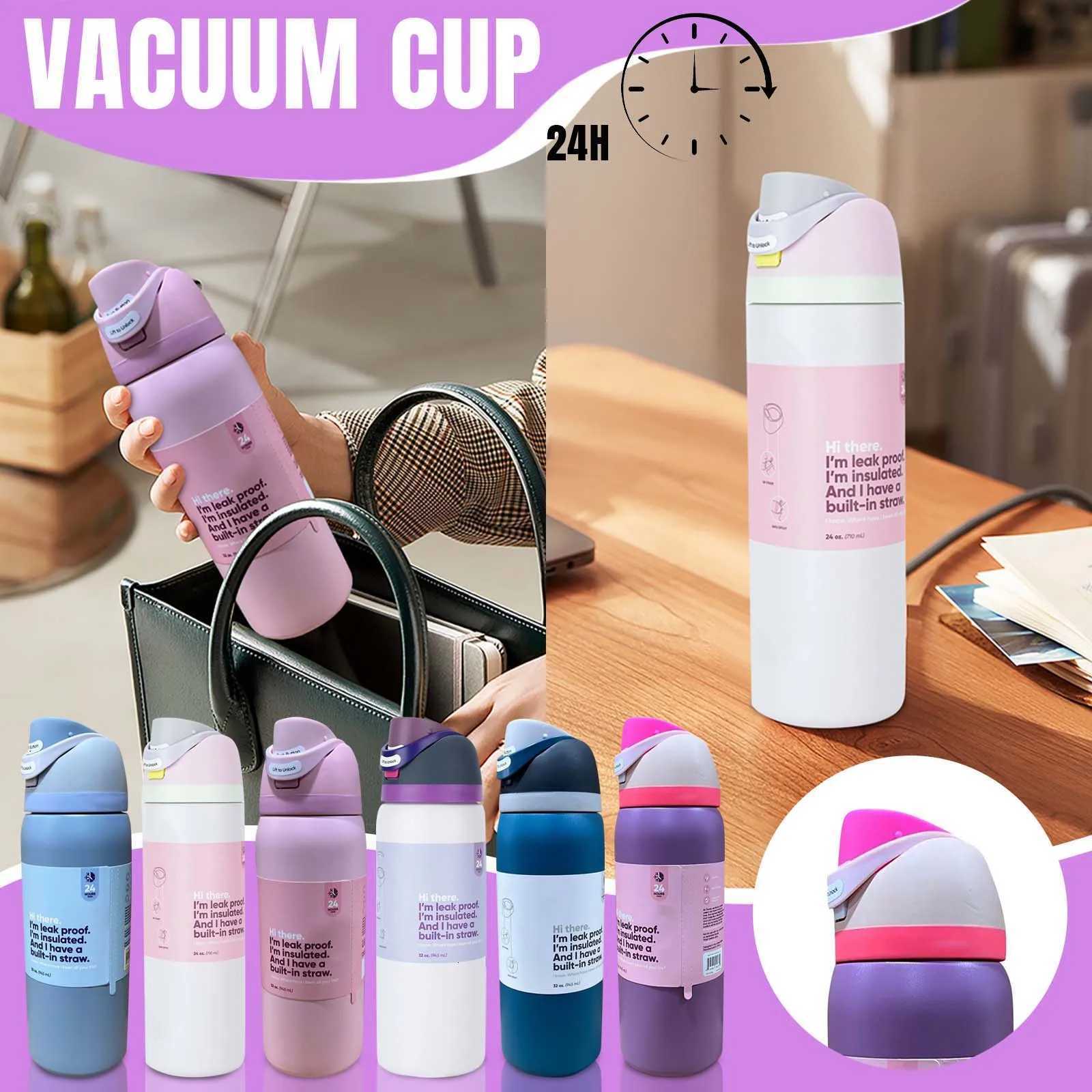 Fashionable cup Stainless Steel Vacuum Outdoor Sports Kettle Hand Held Straw Cup Double Layer Vacuum Cup 24oz Y251110