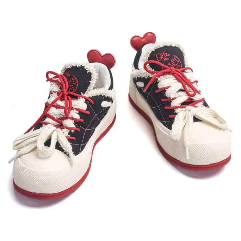 Jifffly x Qingwantian Q.VONTON Women's Versatile White Shoes Thick - Sole Height - Increasing Casual Sports Sneakers