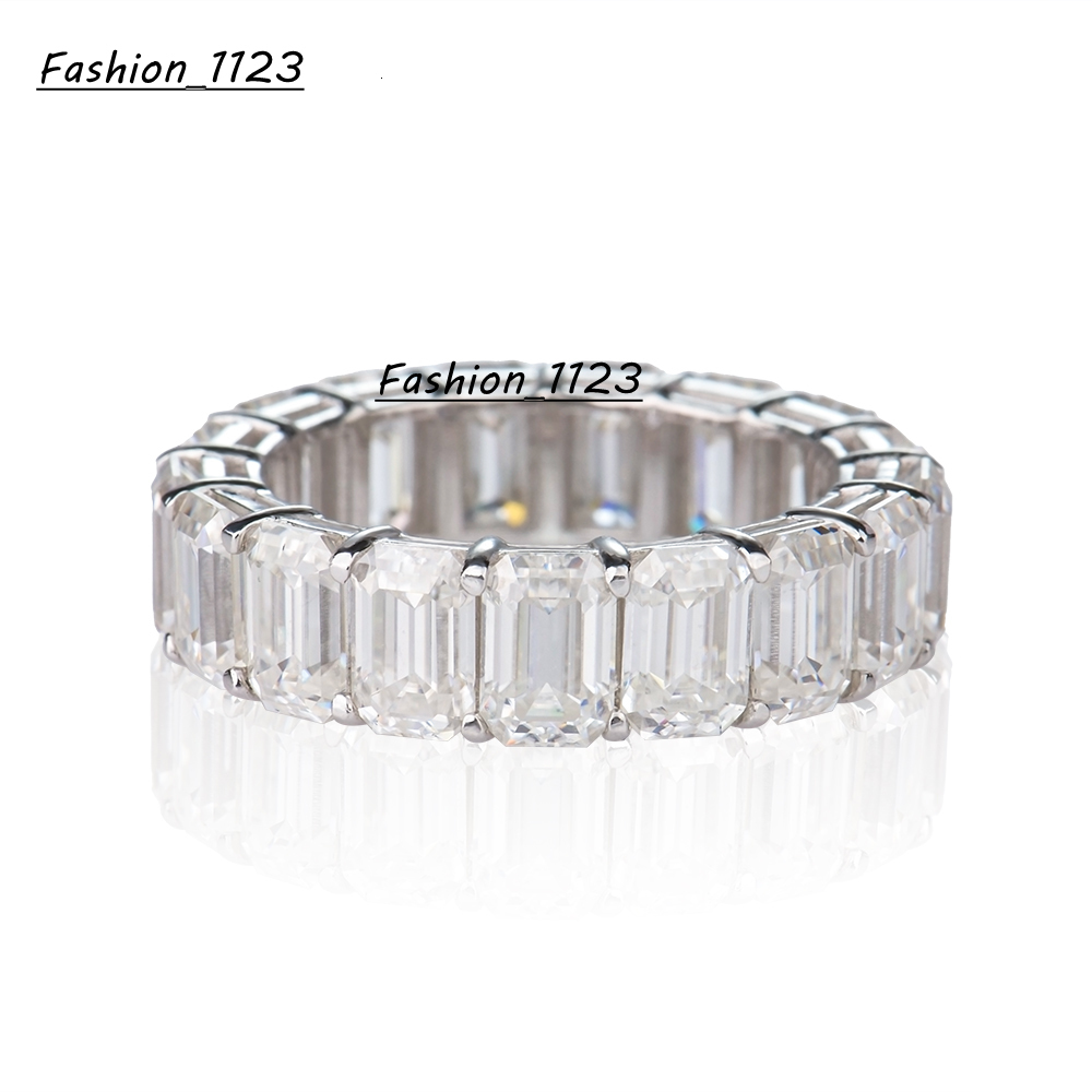 XINGYUEGEM Manufacturer 925 Sterling Silver DEF VVS 35mm Emerald Cut Moissanite Fine Jewelry Ring with Prong Setting Unisex
