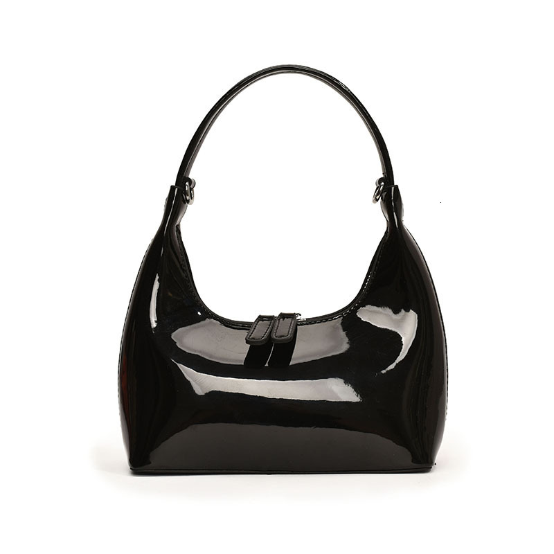 New Patent Leather Handbag Women, High-End Summer Versatile Underarm Bag, Niche Shiny PU Shoulder Bag for Women