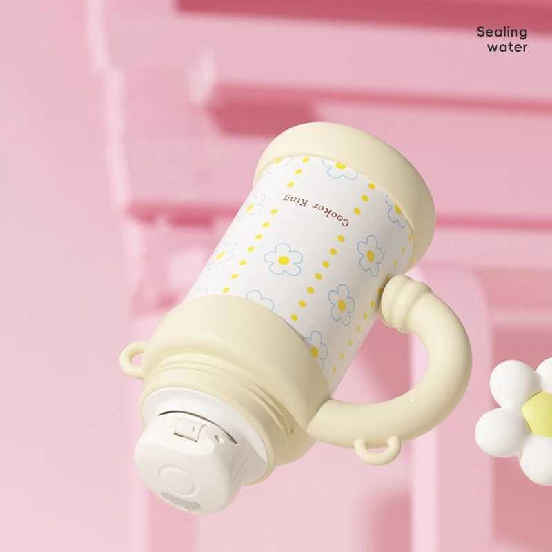 Fashionable cup Fashionable cup in Stock Thermos g 316 Stainless Steel Children Straw Cup with Handle He Coffee Cup Outdoor Travel Water Bottle Y25111