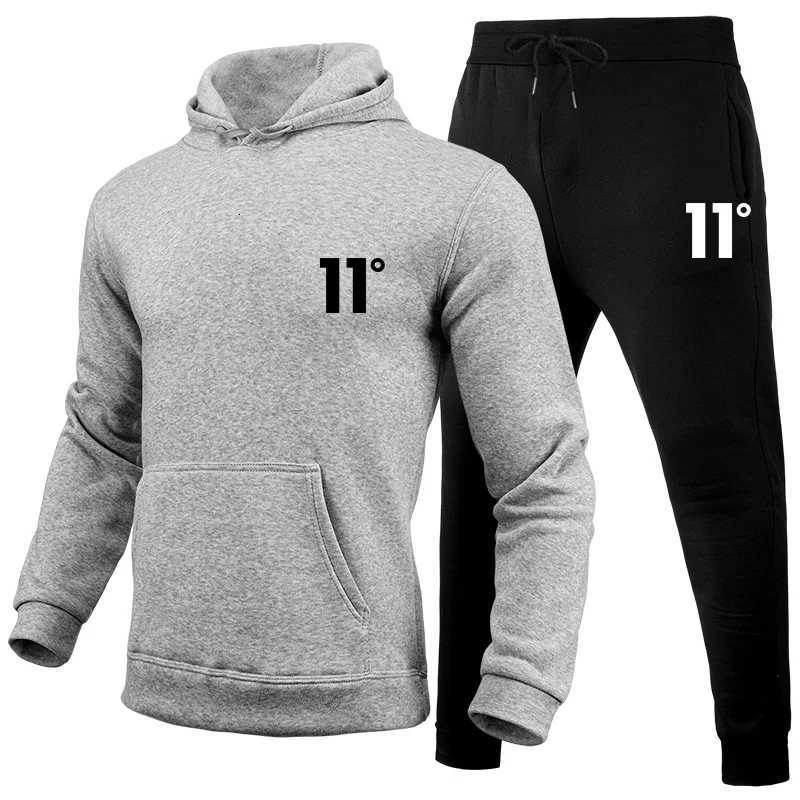 Simple Fashion Outdoors Mens Tracksuit Sports Daily Jogging Hot Sale Men Comfortable Hooded Sportswear and Sweatpants Man Suits W251110