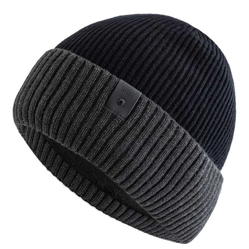 New Unisex Winter Hat Fleece Lined Warm Cap Stylish Soft Beanie Hat For Men Women Outdoor Thicken Ski Sports Knitted HatXJ251110