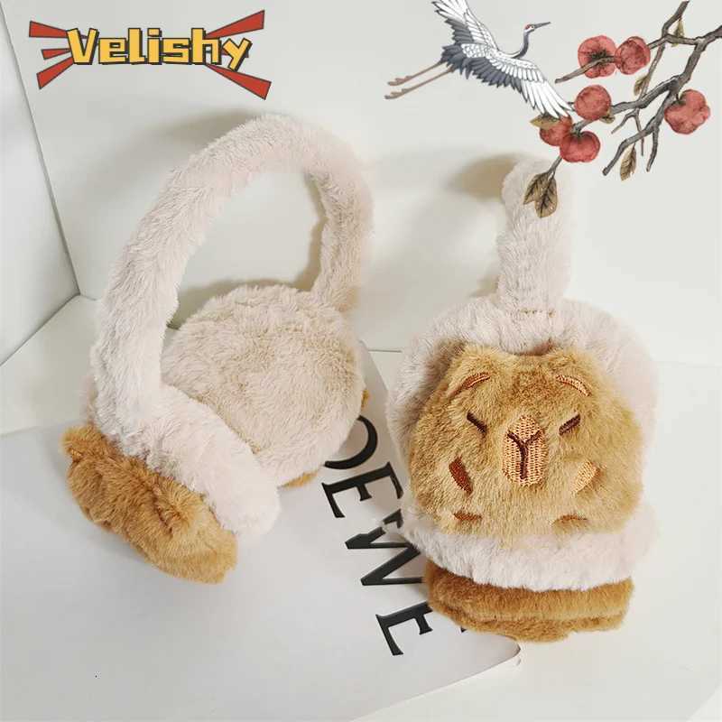 Cute Capybara Plush Warmer Earmuffs Earflap For Women Men Child Winter Warm Ear Cover Outdoor Cold Protection Cycling Ear-Muffs W251110