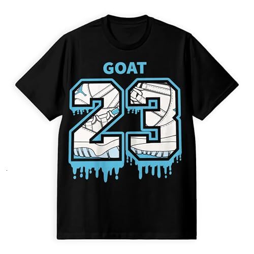 T shirt for Mens AJ 11 Legend Blue 11s Retro Shirt, Number 23 Goat, Shirts Match Sneakers.png 2D Sneaker Graphic Tee Casual Tops Clothes Short sleeve