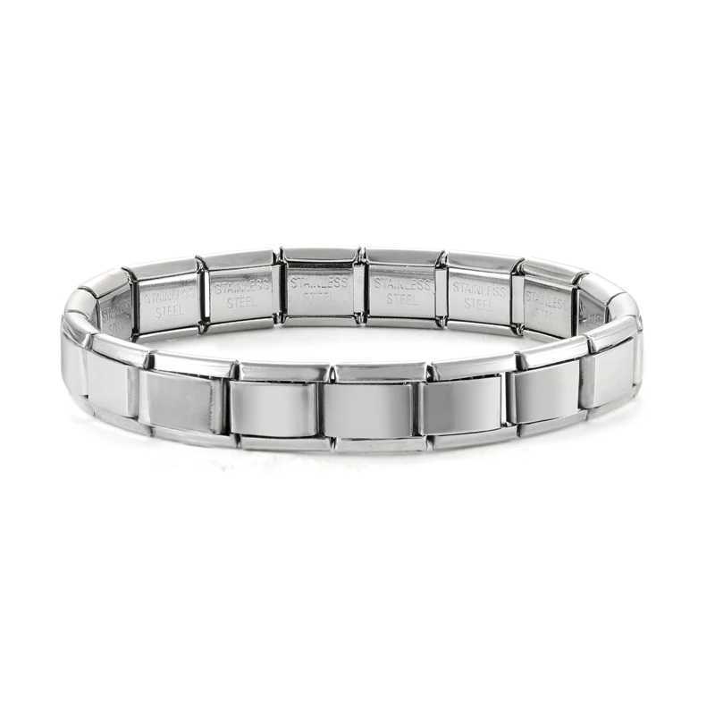 New Fashion Italian Charm Links Bracelet Stainless Steel Women 9mm Width Bracelet Bangle Girls Wedding Jewelry Gifts WholesaleC250411