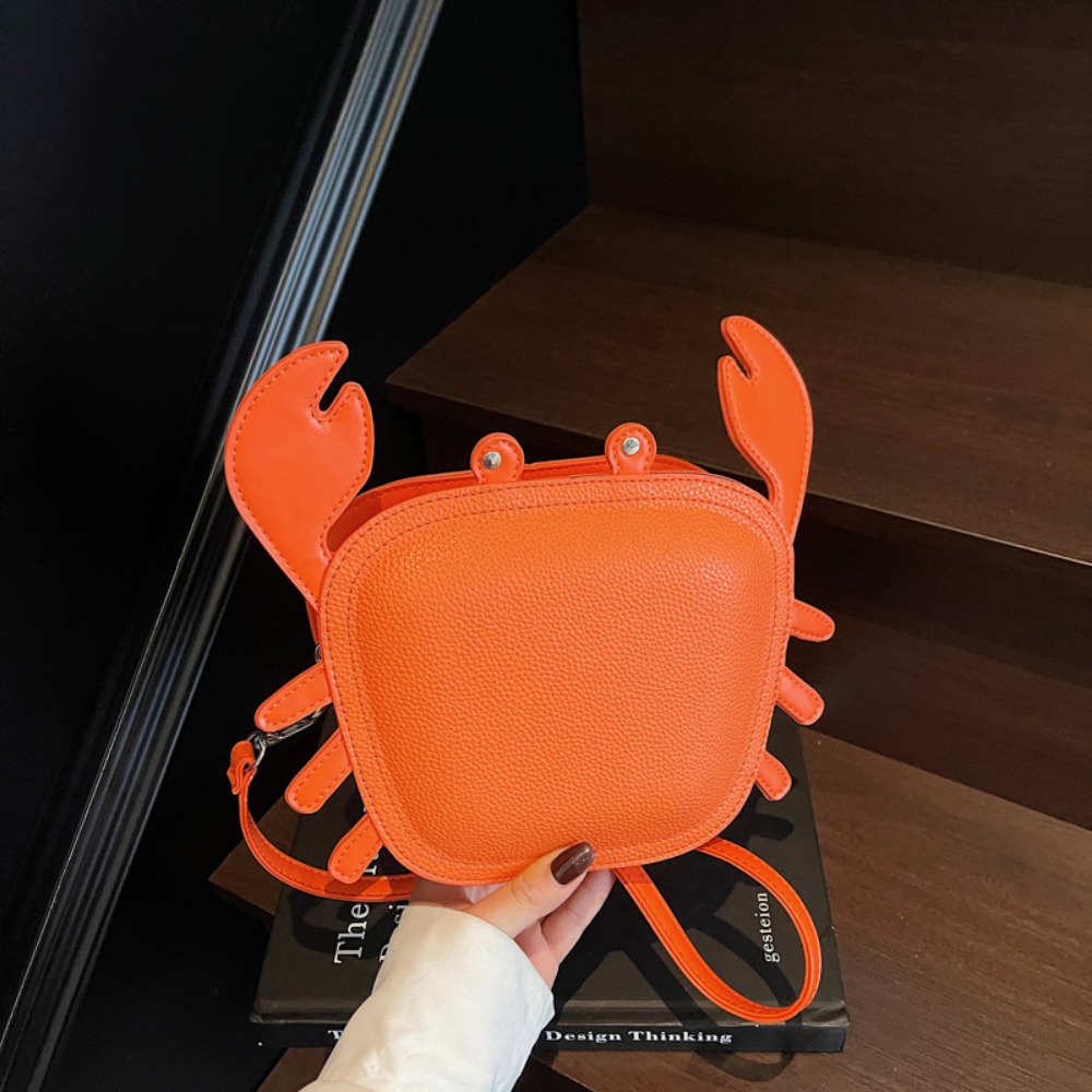Fashionable Woman's Personalized Crab Design Shoulder/Crossbody Satchel with Unique Shape Features