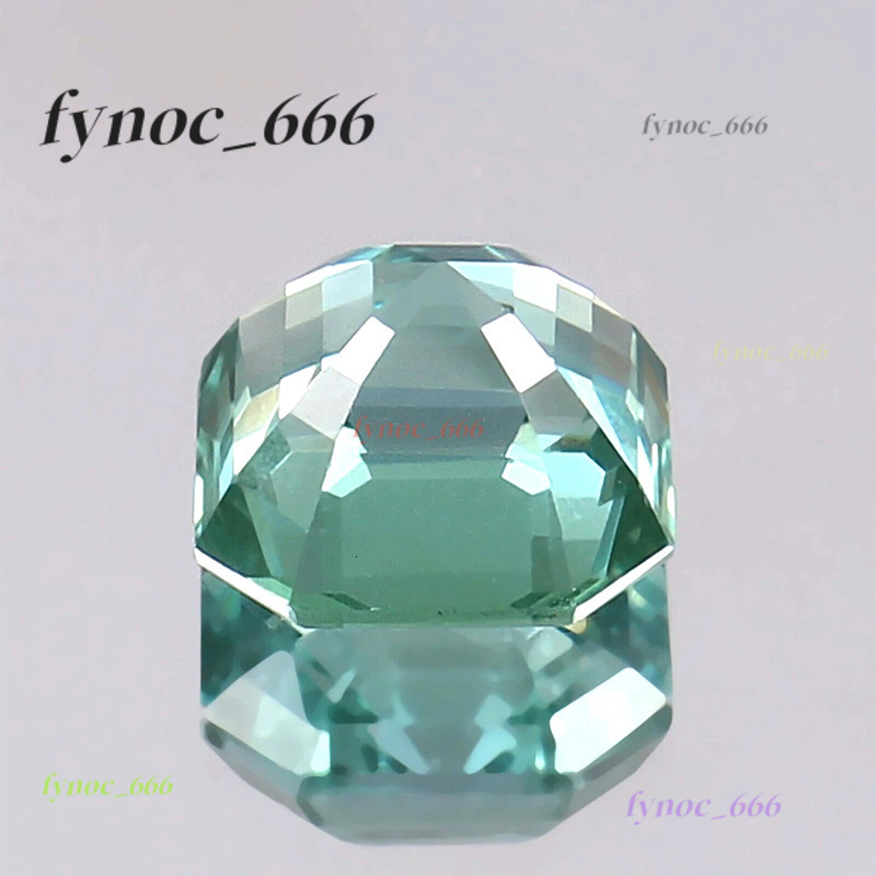 Paraiba Asscher Cut Synthetic Corundum Artificial Gemstone Jewelry Main Stone Synthetic Blue Loose Stone Faceted