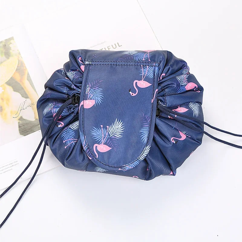 Women Drawstring Cosmetic Bag Travel Storage Makeup Bag Organizer Female Make Up Pouch Portable Waterproof Toiletry Beauty Case 251110