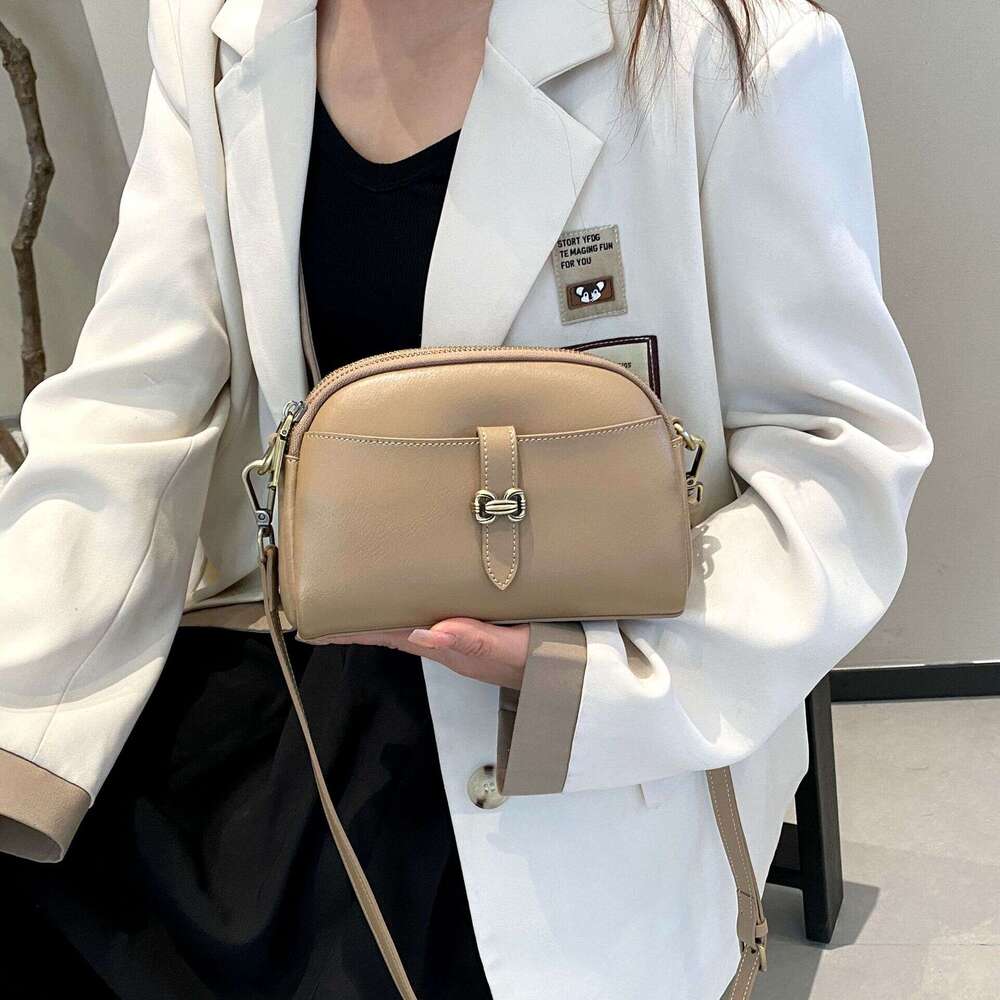 Cross Border New Crossbody Genuine Leather Phone Commuter Women S Small Square Single Shoulder Pillow Bag High Quality