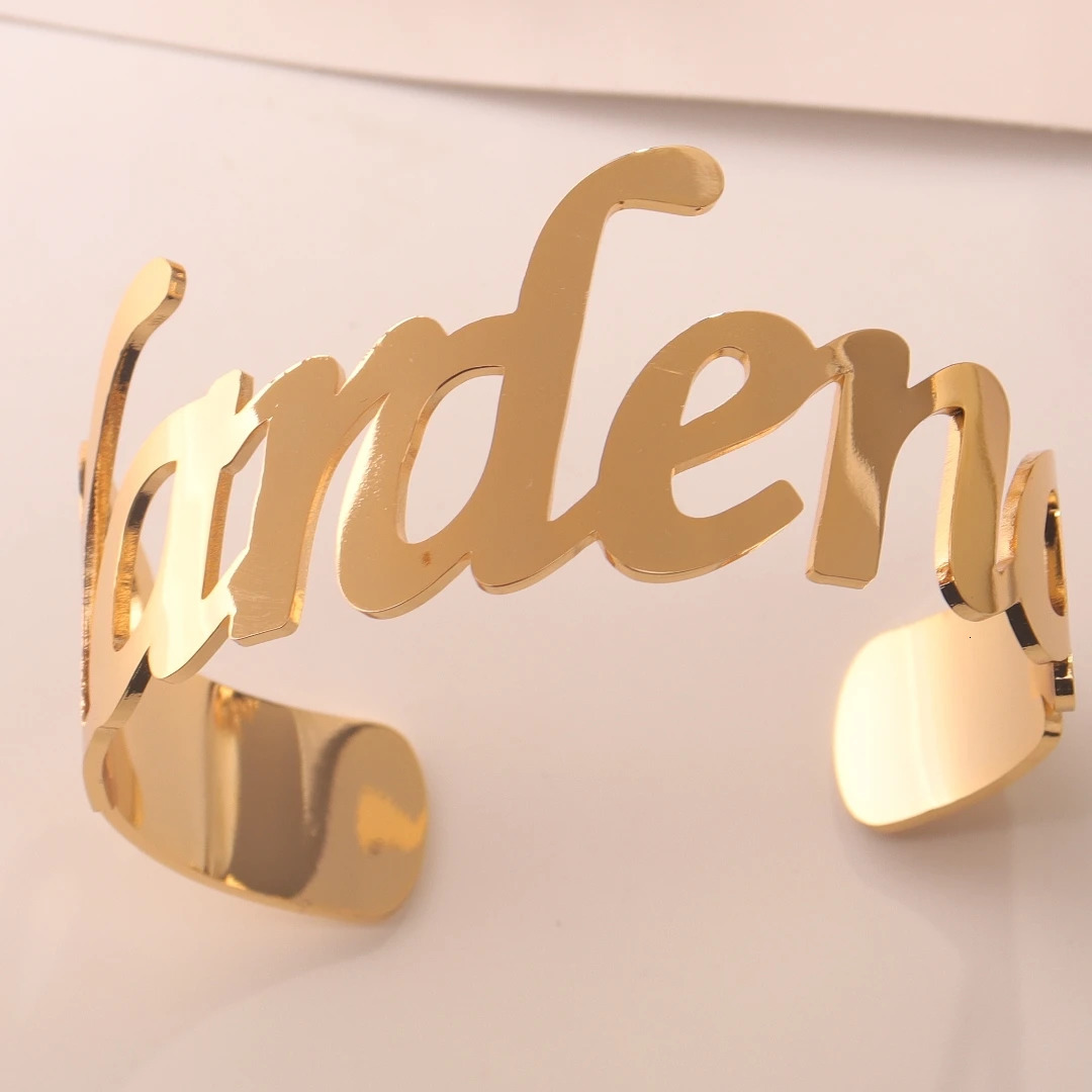 Customized Name Bracelet Womens Personalized Adjustable Stainless Steel Punk Bracelet Cuff Bracelet Womens Jewelry Girlfriend Gift 250408