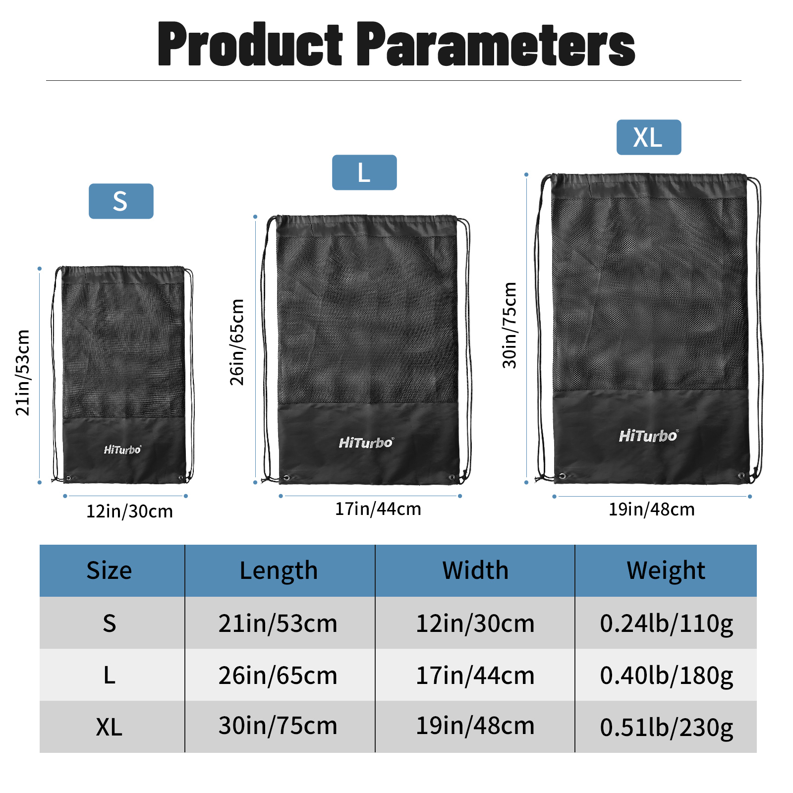 HiTurbo Mesh Gear Bag for Snorkel Equipment, Mesh Dive Bag Scuba Diving Bag Snorkel Bag Backpack for Snorkeling Gear, Fins, Swimming Gear, Beach and S