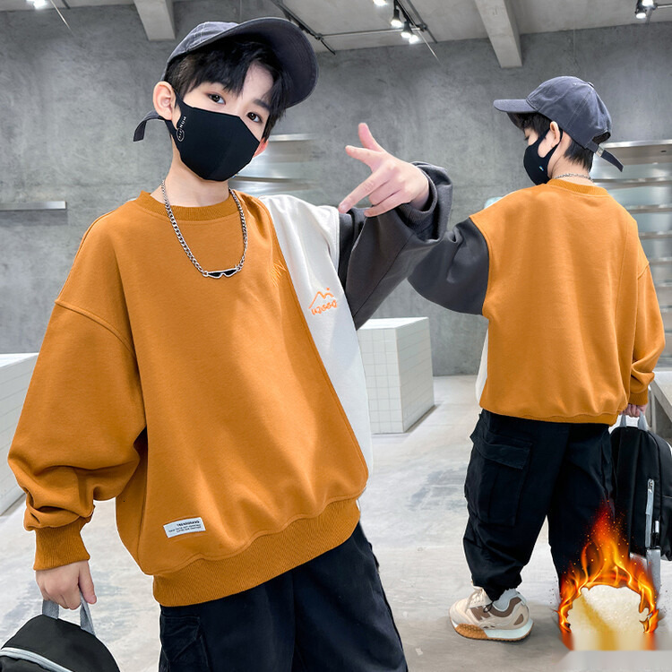 GS- Ddmyshoesvip Boys Big Explosive Street Korean Version Hoodie Autumn Styles New Children S Clothing Spring Top Trendy And Western Style