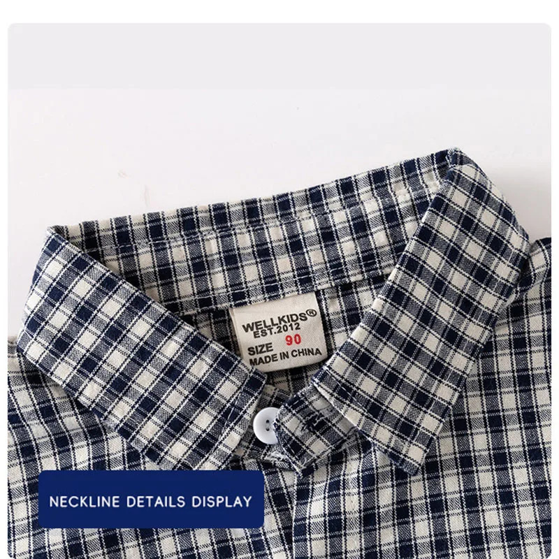 2PCS MILANCEL Summer Childrens Grid Set Collar Boys Thin Short sleeved T-shirtShort sleeved Childrens Polo T-shirt Set 250409
