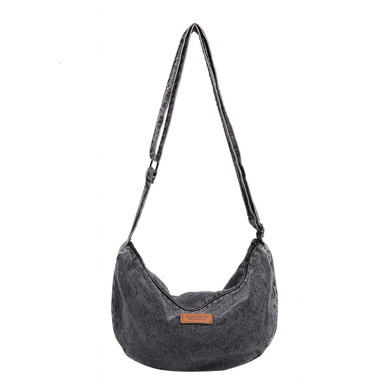 Women's New Shoulder Simple Ladies Cross-border Denim Dumpling College Student Fashion Canvas Bag