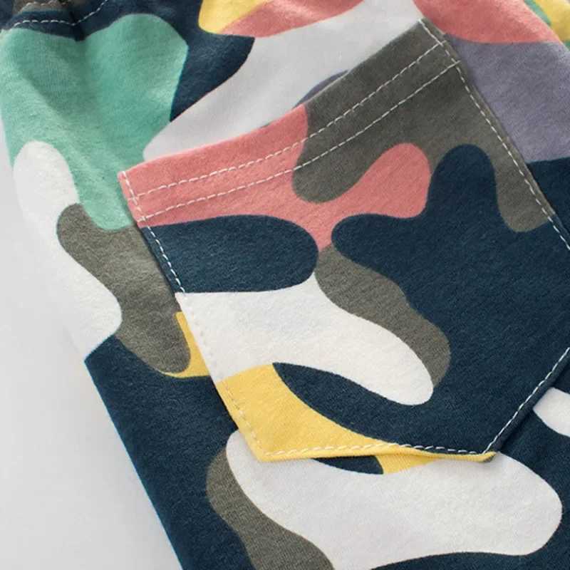 2025 Summer Boys Camouflage Shorts Cotton Trouser Childrens Beach Wear Loose Sports Beach Shorts 2-7Y Z250410