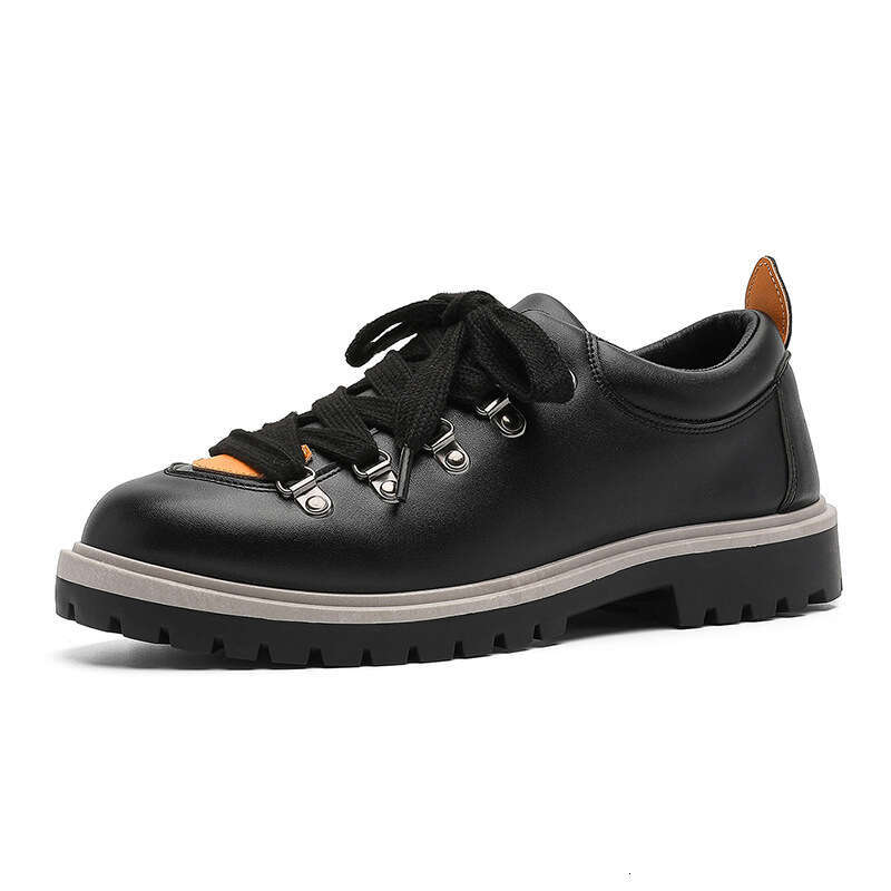 Autumn New Thick-Soled Fashion Casual Derby Men's Hot-Selling Leather Couple Versatile Work Shoes Z601