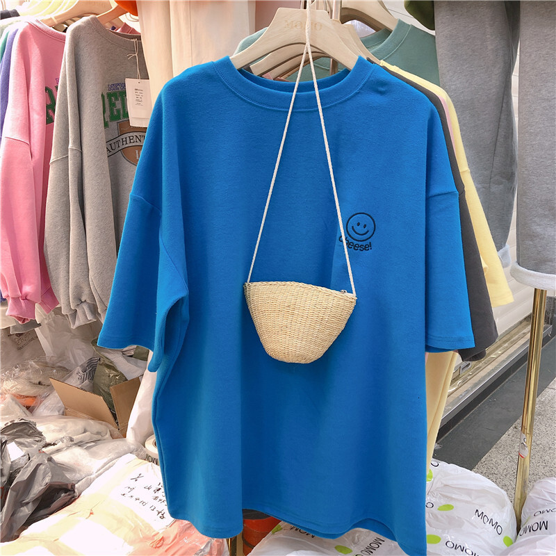 2025S Designer Women S T Shirt Embroidered Short Sleeved For Women S Instagram Trend Summer New Korean Loose Large Size Student T Shirt Dongmen Women 