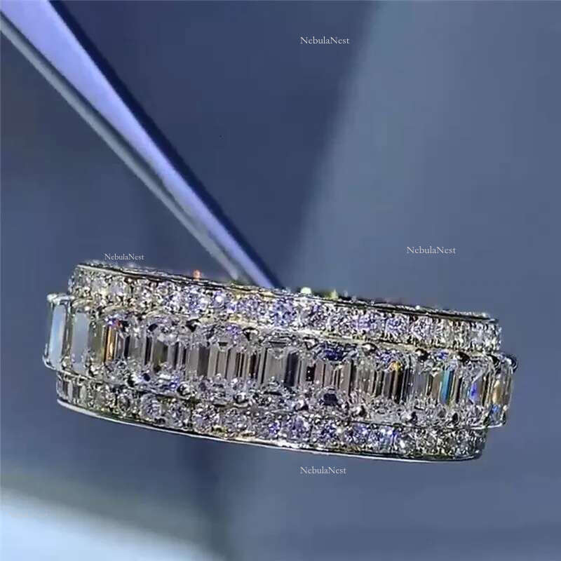 Topaz CZ Dia Gemstones Party describeChoucong Brand Jewelry Sterg Sier Fill Full T Princess Cut White
