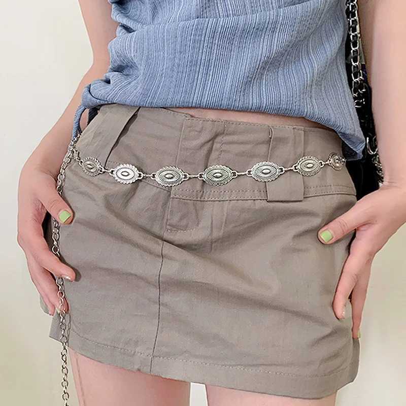 Retro ethnic style metal Bonn waist chain strap used for decorative accessories of fashionable sweater waist chain sealing body X250410