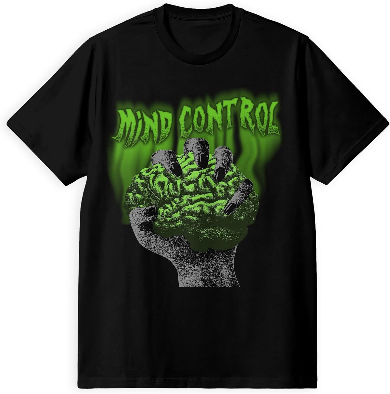 T shirt for Mens Foamposite One Black Volt Shirt, Mind Control, Shirts Match Sneakers 2D Black Sneaker Graphic Tee Casual Tops Clothes Short sleeve