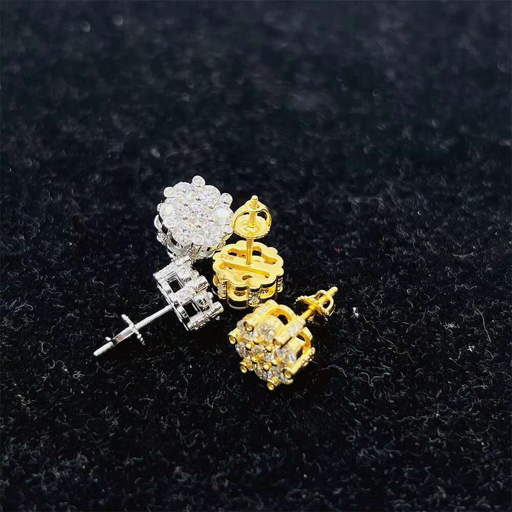 Hotsale 925 Sterling Silver Jewelry Lowest Price DEF Round Brilliant Cut Moissanite VVS Stud Earrings
