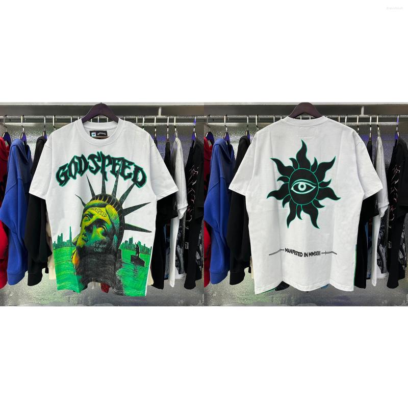 Men's T Shirts 25SS High Quality Real Po T-shirts Men Women Street Fashion Green Short Sleeve Top Tee