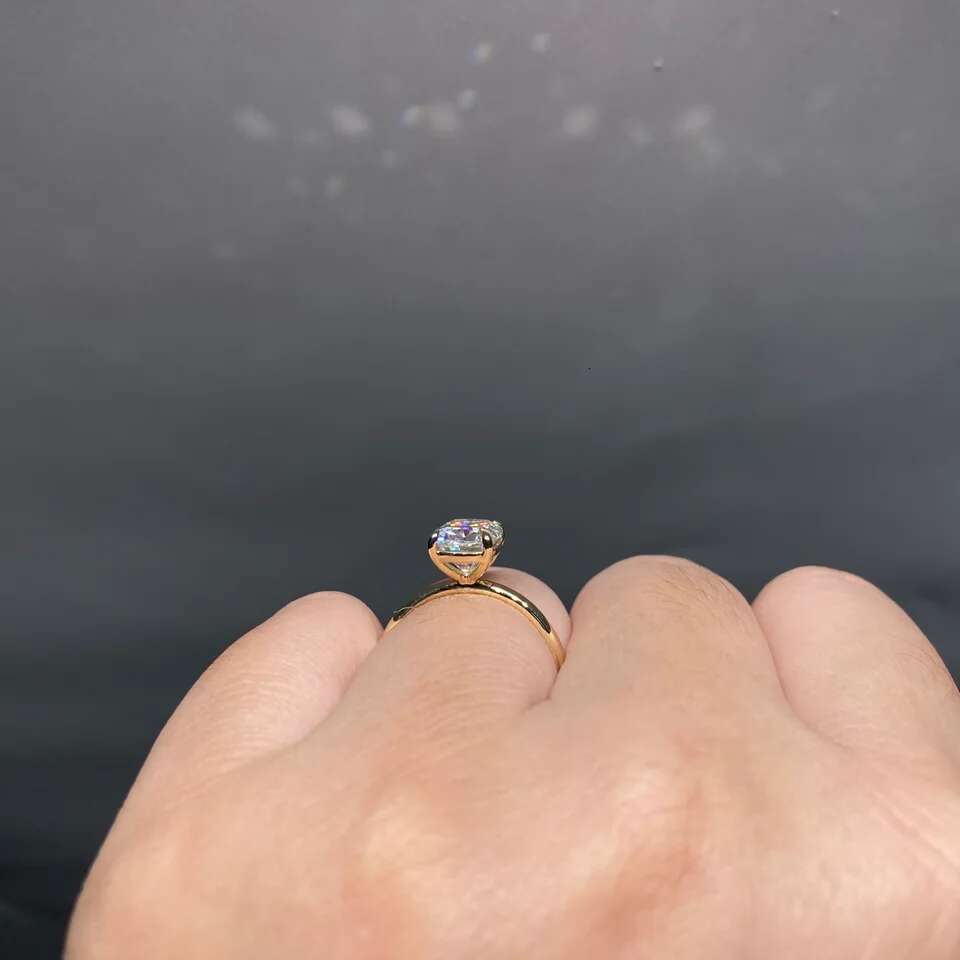 AUAOJEWEL 3Carat 7X9Mm Old Mine Cut Moissanite Engagement Rings Silver 925 18K Real Gold Jewelry With Certificate Luxury Gift