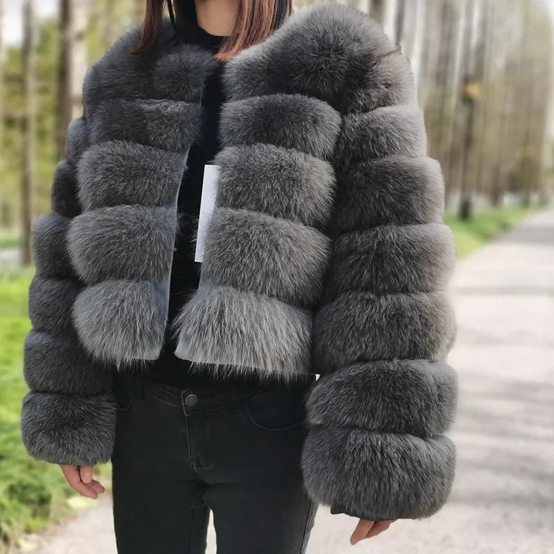 Maomaokong Natural Real Fox Fur Coat Women Winter Warm y Jacket Detachable Long Sleeves Female Vest Furry Coats 251110