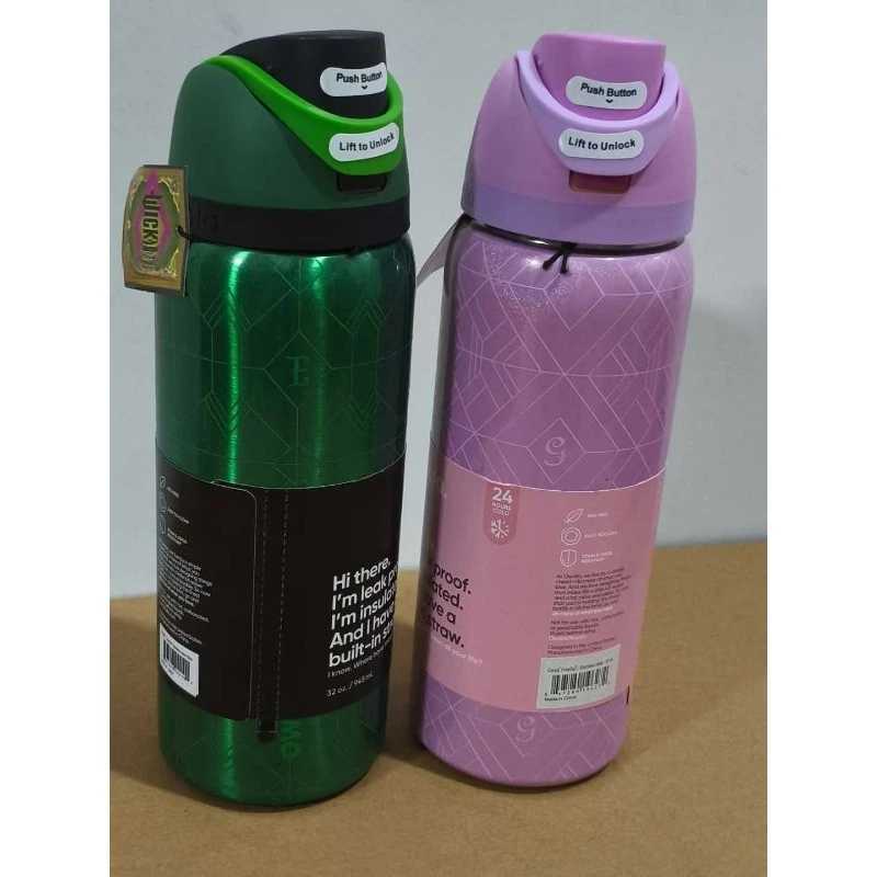 Fashionable cup 2-in-1 Flip Lid 32oz Stainless Steel Vacuum Insated Water Bottle Leakproof Travel g with Straw for Gym Hiking Y251110