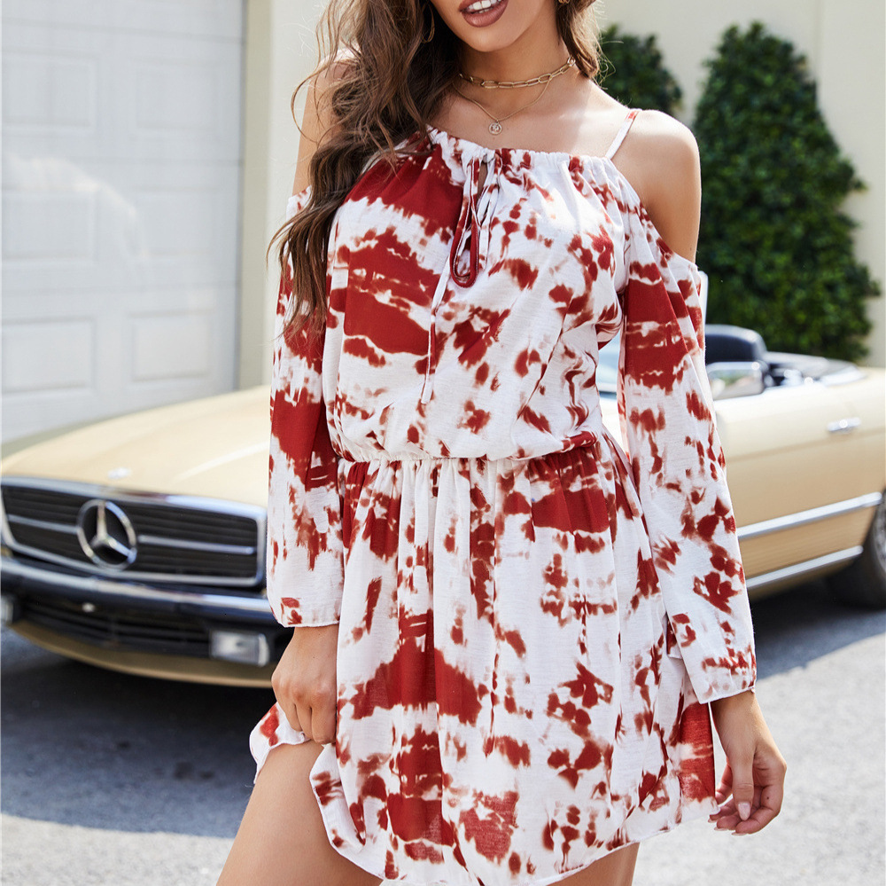 Hot girl camisole dress, summer dopamine beach casual short skirt, women's skirt