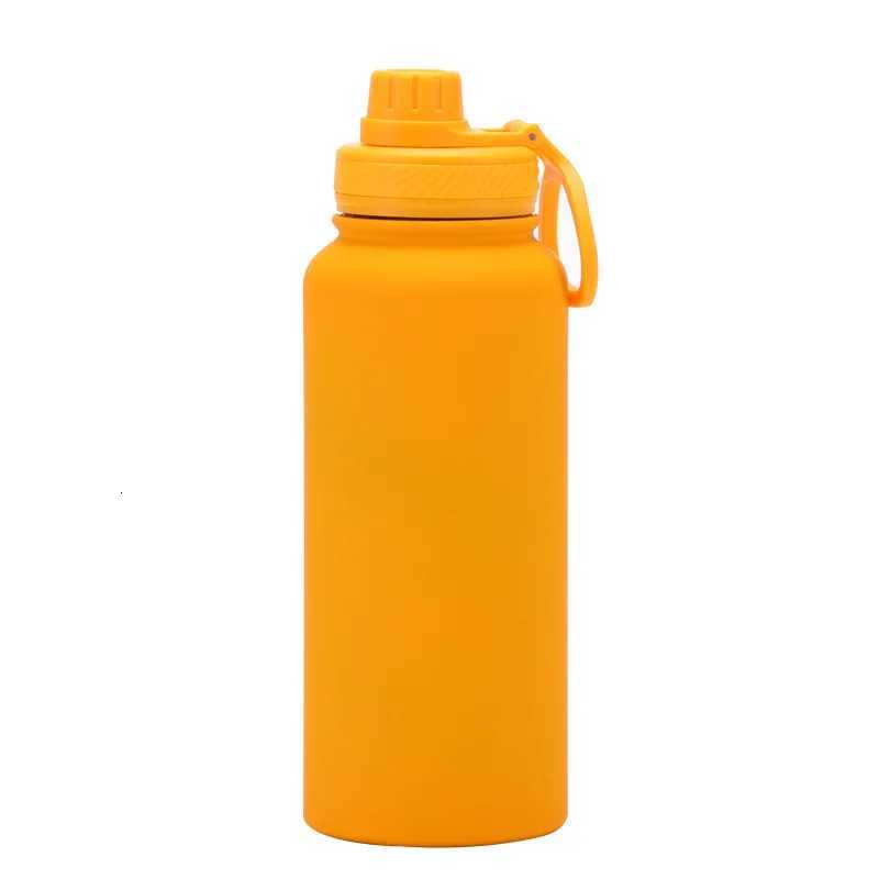 Fashionable cup skin feel 1L 34oz 1000ml stainless steel thermal flask thermos vacuum water bottle with screw top Y251110