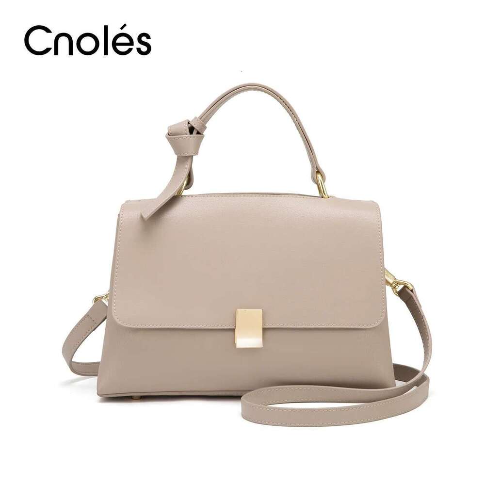 Cnoles Brand Women's Leather Soft 2023 Fashion Satchel Handbag Shoulder Tote Bags Top Handle Crossbody Bag Removable Straps