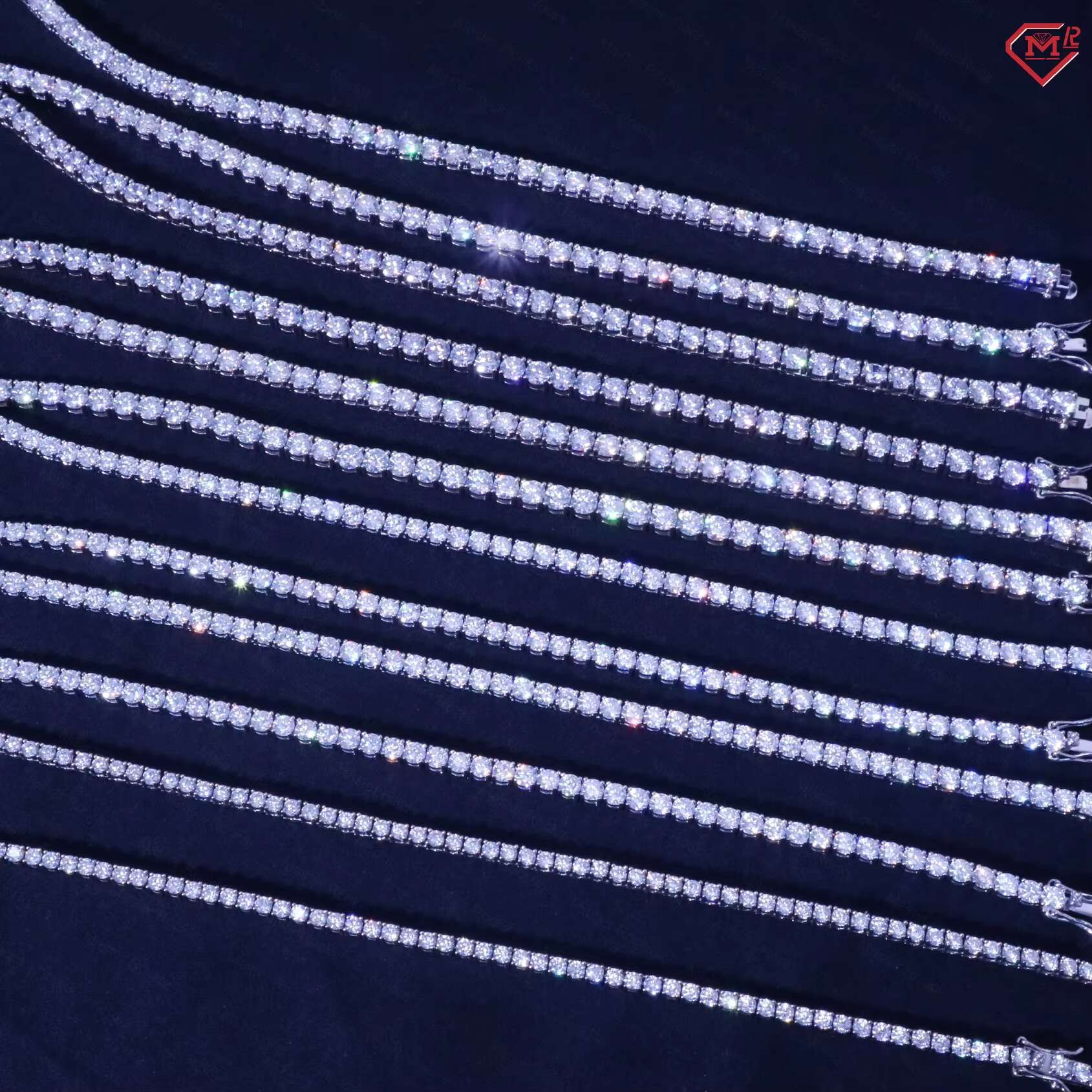 In Stock Tennis Chain High Quality 925 Sterling Silver 3mm 4mm 5mm Hip Hop Iced Out VVS Moissanite Tennis Chain