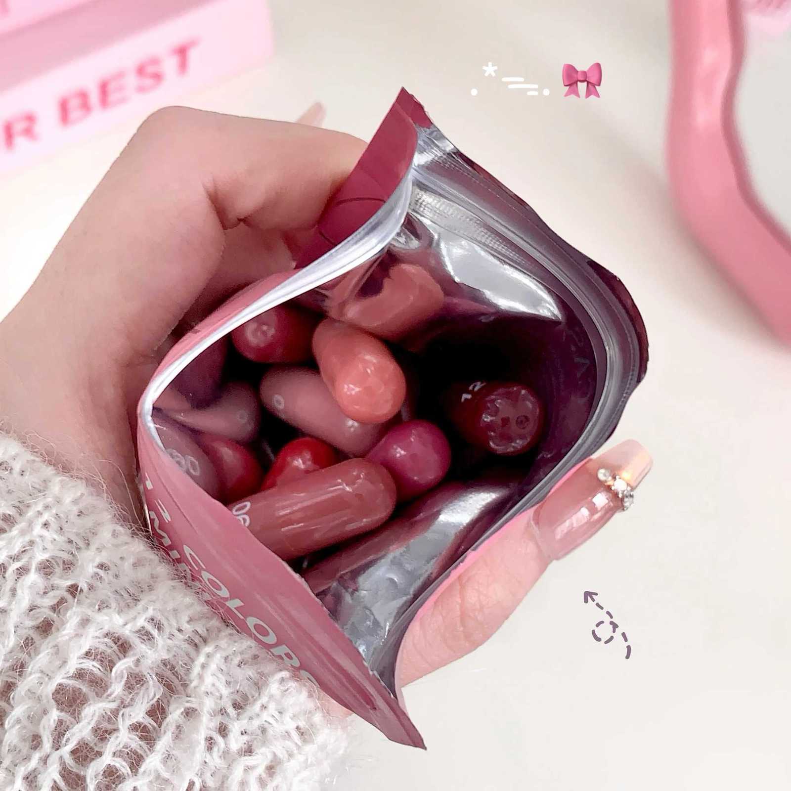 MAGIC CASA 12-Color Capsule Matte Lipstick Set Natural Long-Lasting Non-Staining Mini Waterproof Lipstick SetT251110