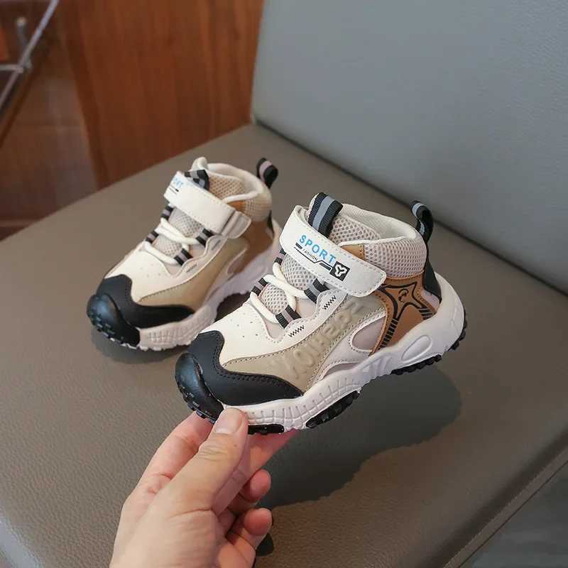 High Tops Kids Sneakers Autumn Winter Children Sport Shoes Soft Breathable Patchwork Color Unisex Boys Girls Hiking ShoesT251110