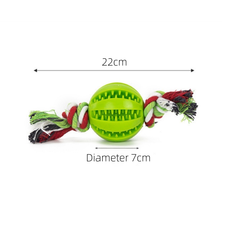 Pet dog food leakage TPR toy ball grinding teeth puzzle bite resistant training toy watermelon ball pet chewing toy