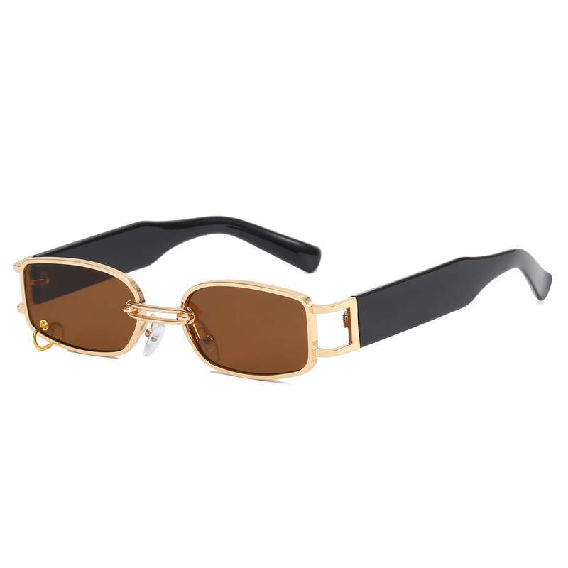Trendy Buckle 2026 New Sunglasses Small Frame Metal Square Fashionable Stylish Personality Sun glasses for Men and Women