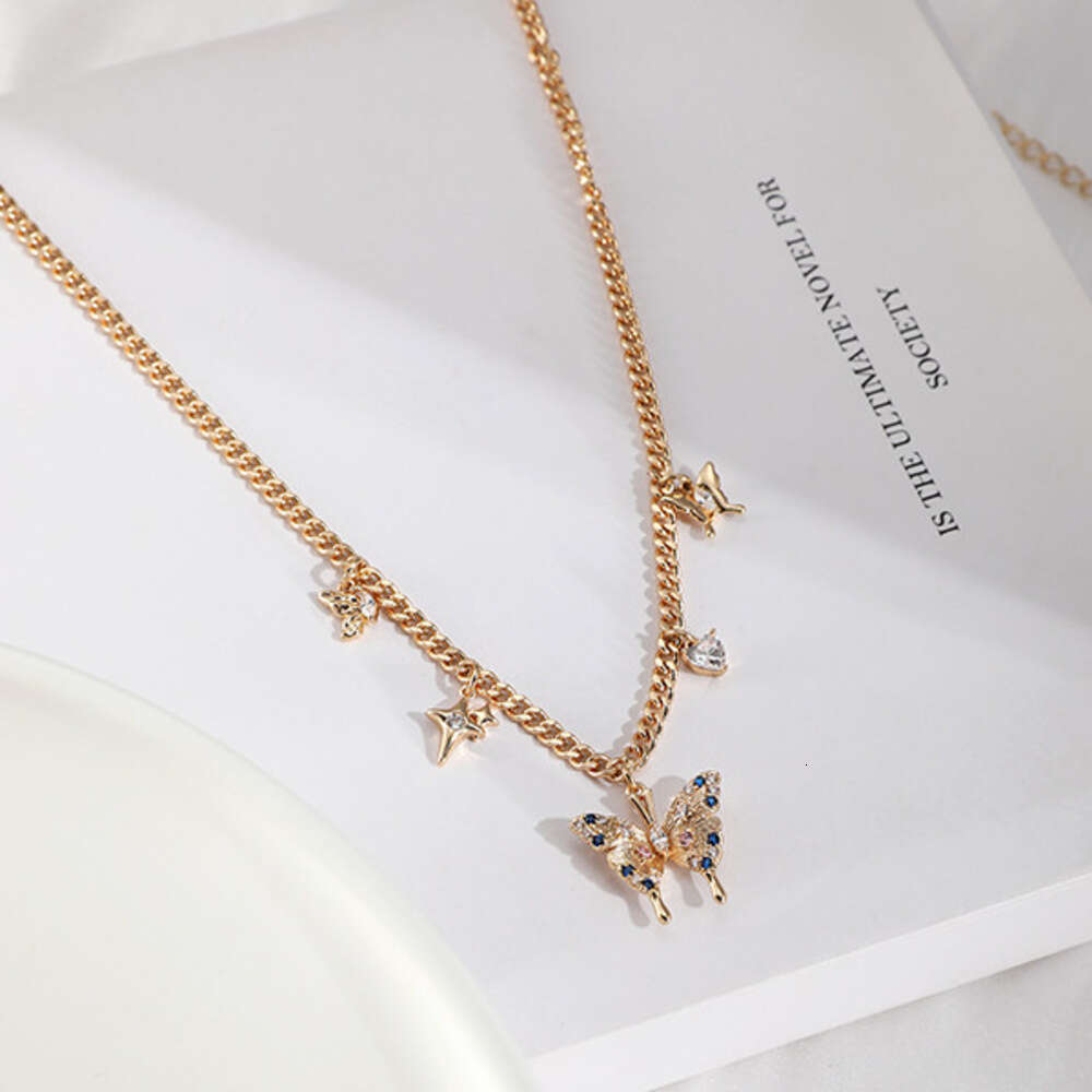 DHcollections gold Zircon Butterfly Necklace for Women 2025 New Model Light Luxury High-end Exquisite Original Design Collarbone Chain Wholesale