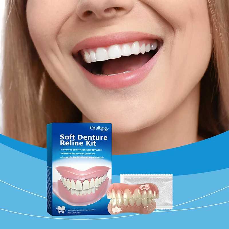 Dental silicone kit dental silicone lining soft dental kit upper and lower dental kit easy to use M250409