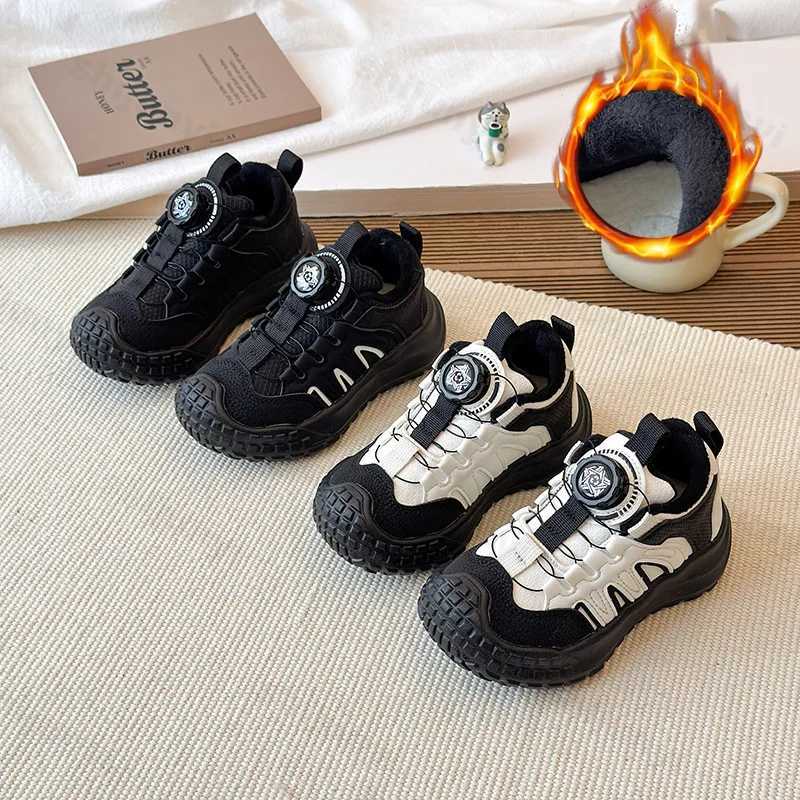 Childrens Casual Cotton Shoes 2025 Autumn Winter New Boys Girls Retro Sports Shoes Kids Non-Slip Warm Plush Fashion SneakersT251110