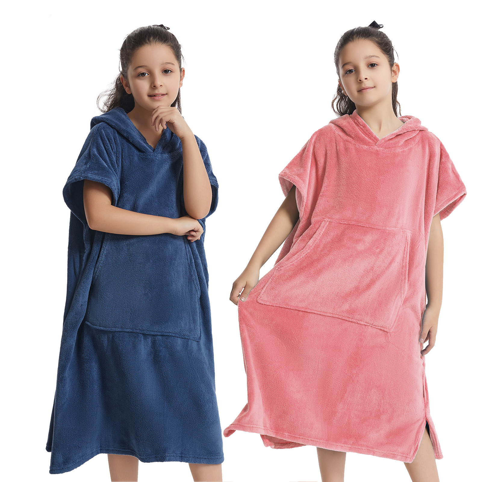 Kids Changing Towel Surf Poncho, Soft Hooded Swim Towel, Thin And Lightweight Quick Drying Absorbent Changing Towel, For Beach Pool Surfing Swimming D