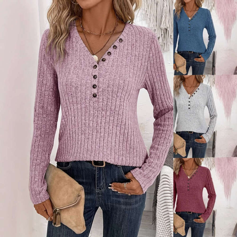 Autumn Winter Plus Size Middle East Cross-Border Amazon European American Foreign Trade Women's Long Sleeve Solid Color Casual Knitted Sweater