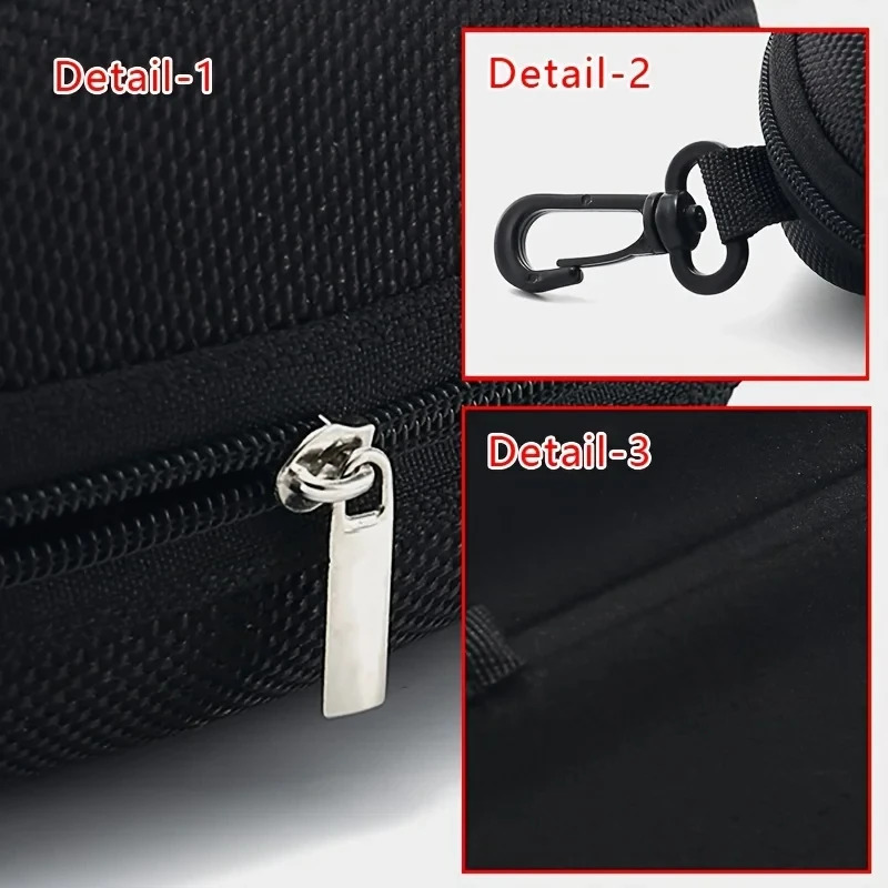 Portable zipper hooded sunglasses protector box EVA glasses travel bag hook accessories 250410