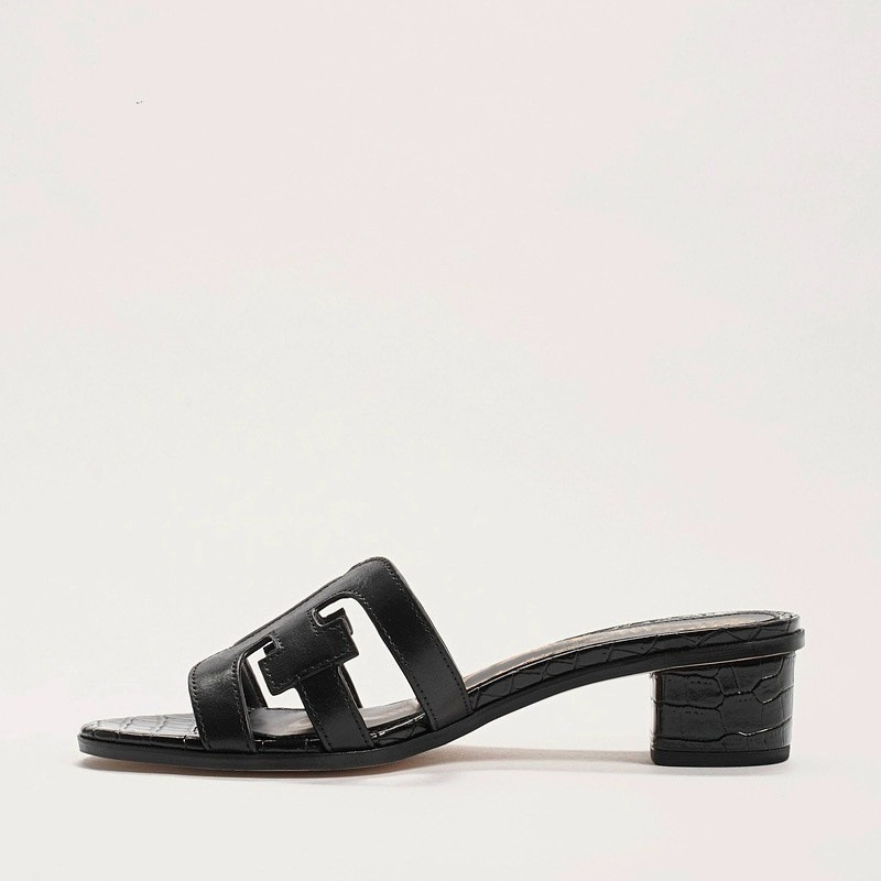 hot free shipping designer Sandals for women casual outdoor Med heel black slipper white classic Fashion shoes