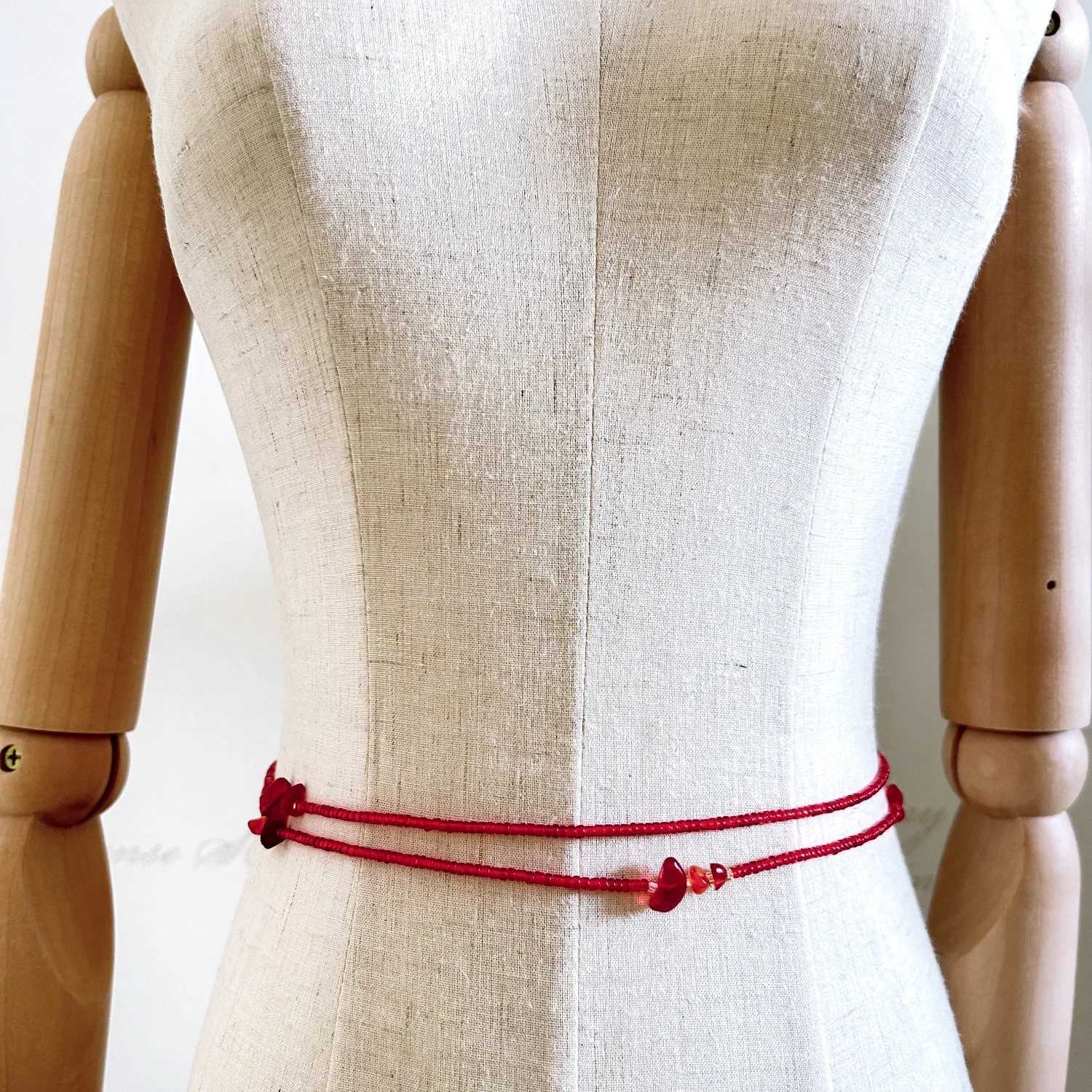 Boho Natural Crystal Ced Stone Bead Waist Chain Used for 115cm Handmade Colored Seed Bead Jewelry Gifts in Warm Summer X250410