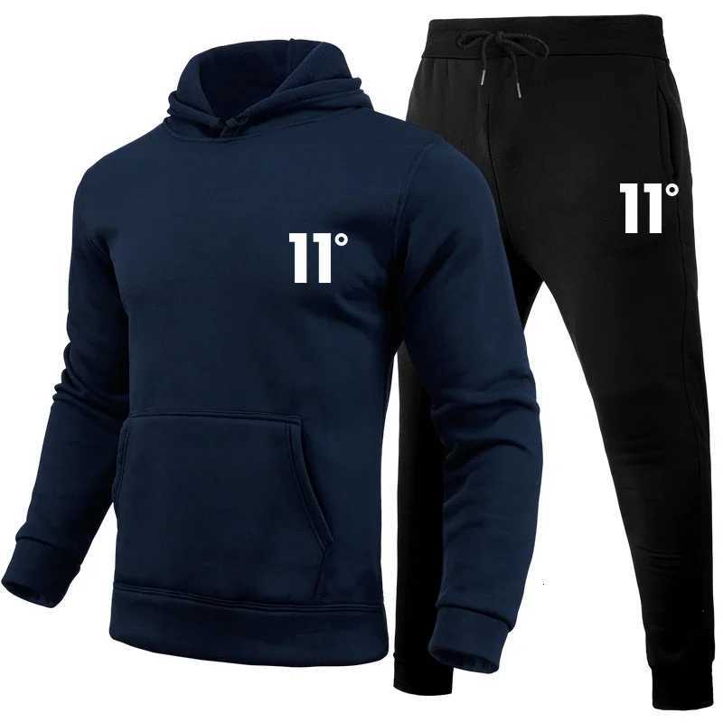 Simple Fashion Outdoors Mens Tracksuit Sports Daily Jogging Hot Sale Men Comfortable Hooded Sportswear and Sweatpants Man Suits W251110