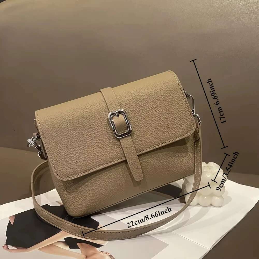 Women's Genuine Leather Crossbody Bag Commuting Versatile Handbag, Fashionable First Layer Cowhide Small Shoulder Purse