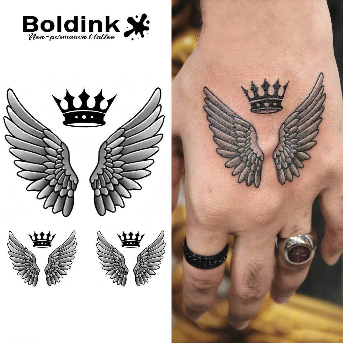 Wings temporary tattoo lasting for 15 days with new technology waterproof semi permanent sticker. W250410