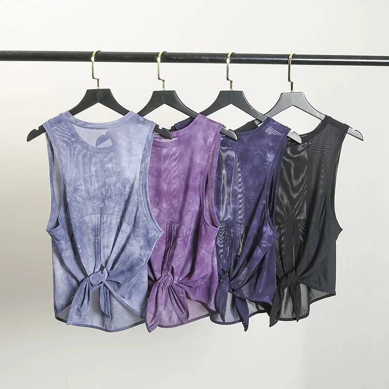 Sports Vest Women's Quick Dry Loose Running Gym Top Sleeveless Beautiful Back Mesh T-Shirt Smock Yoga Wear